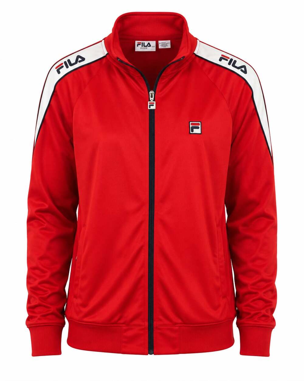 Fila Men's Big and Tall Red Full-Zip Track Jacket with Logo Tape